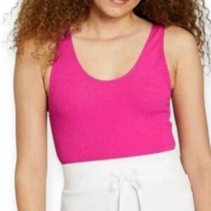 Wild Fable Bright Pink Tank Bodysuit Sz.L EUC.